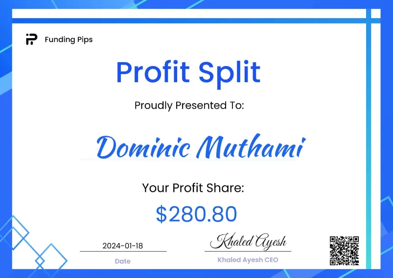 Funded trader certificate