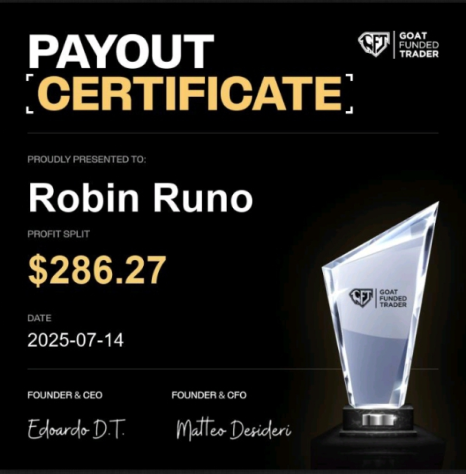 Funded trader certificate