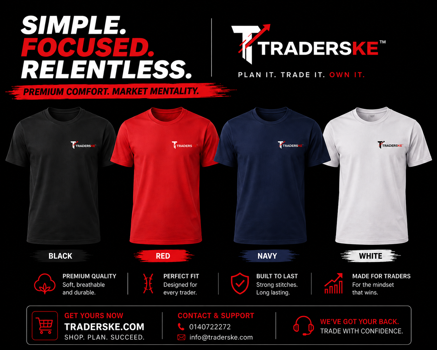 TradersKE Plain T-shirt